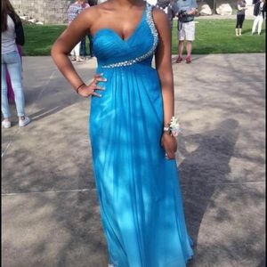 Stunning Teal Formal Gown